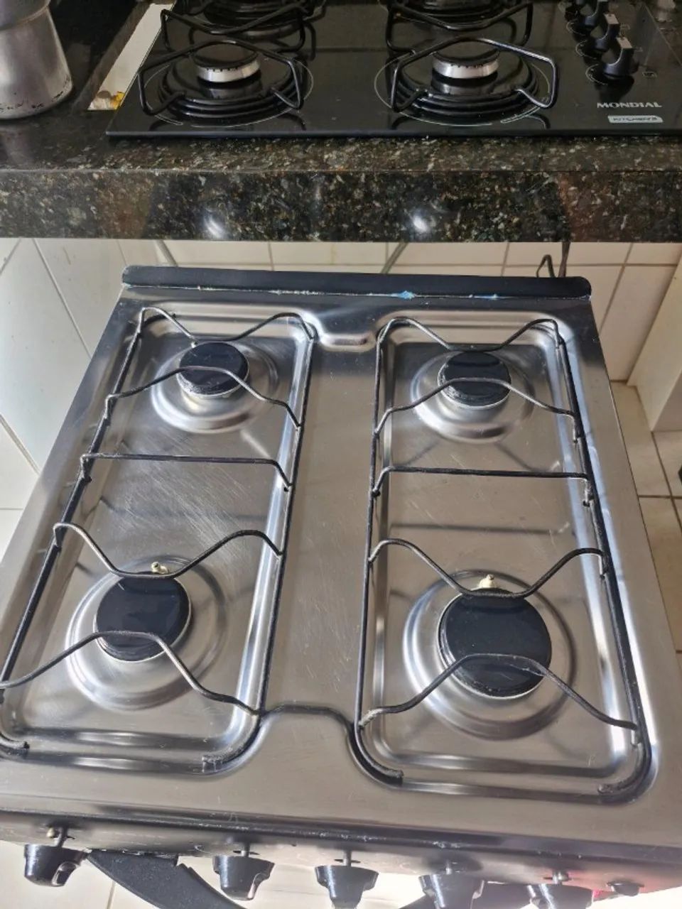 Fogão 4 Bocas Esmaltec Caribe Acendimento Automático Inox Bivolt - Foto 4