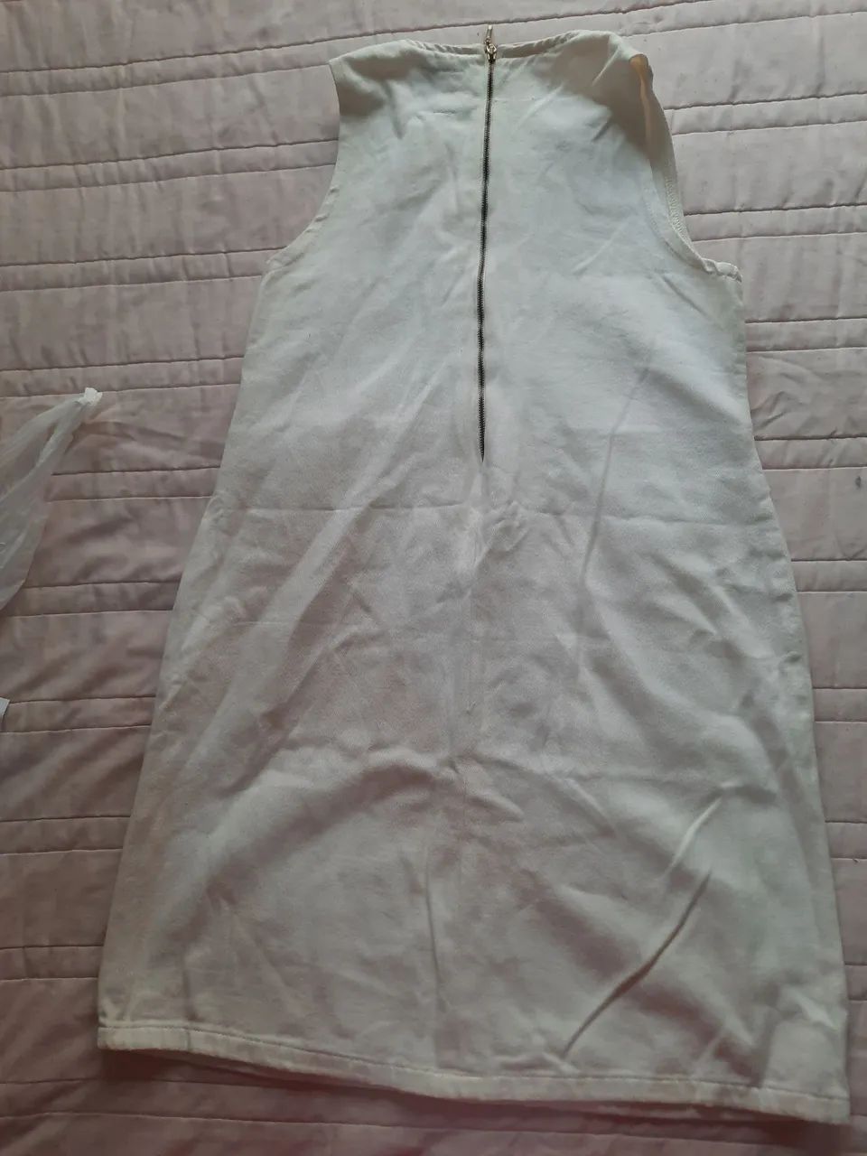 Vestido branco de algodão, tamanho M - Foto 4
