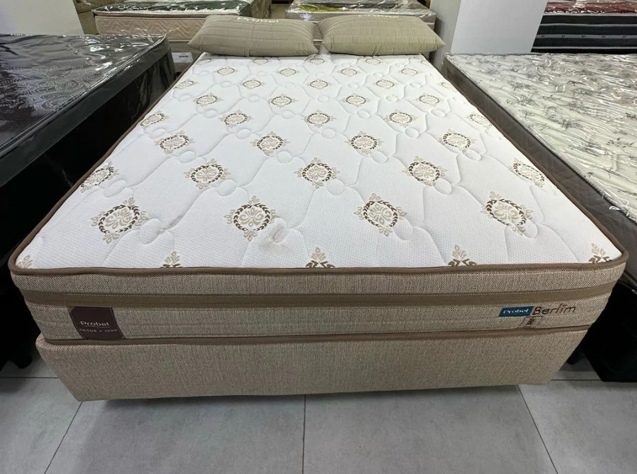 Cama box Probel queen size molas ensacadas top line