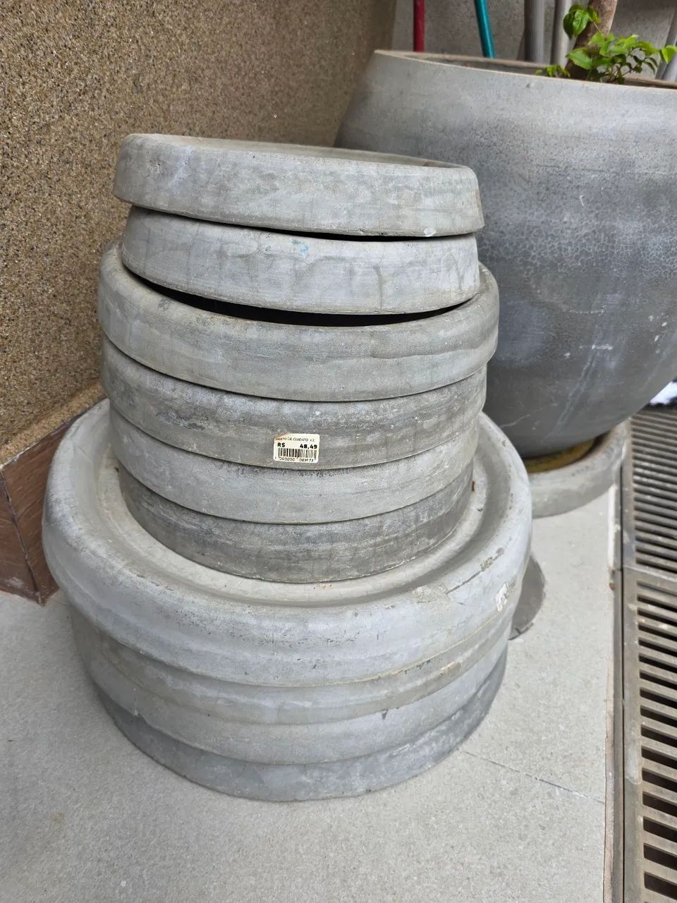 PRATOS CIMENTO PARA VASOS