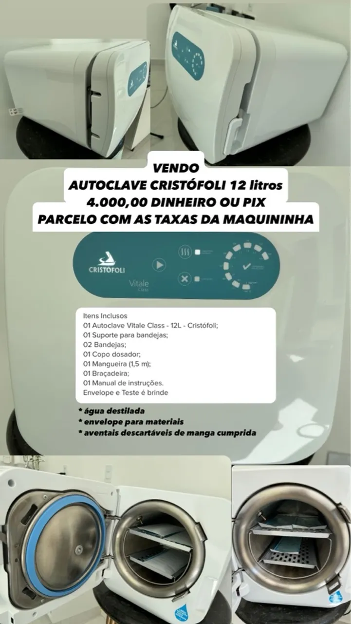 Autoclave Cristofoli 12 Litros - Vitale Class