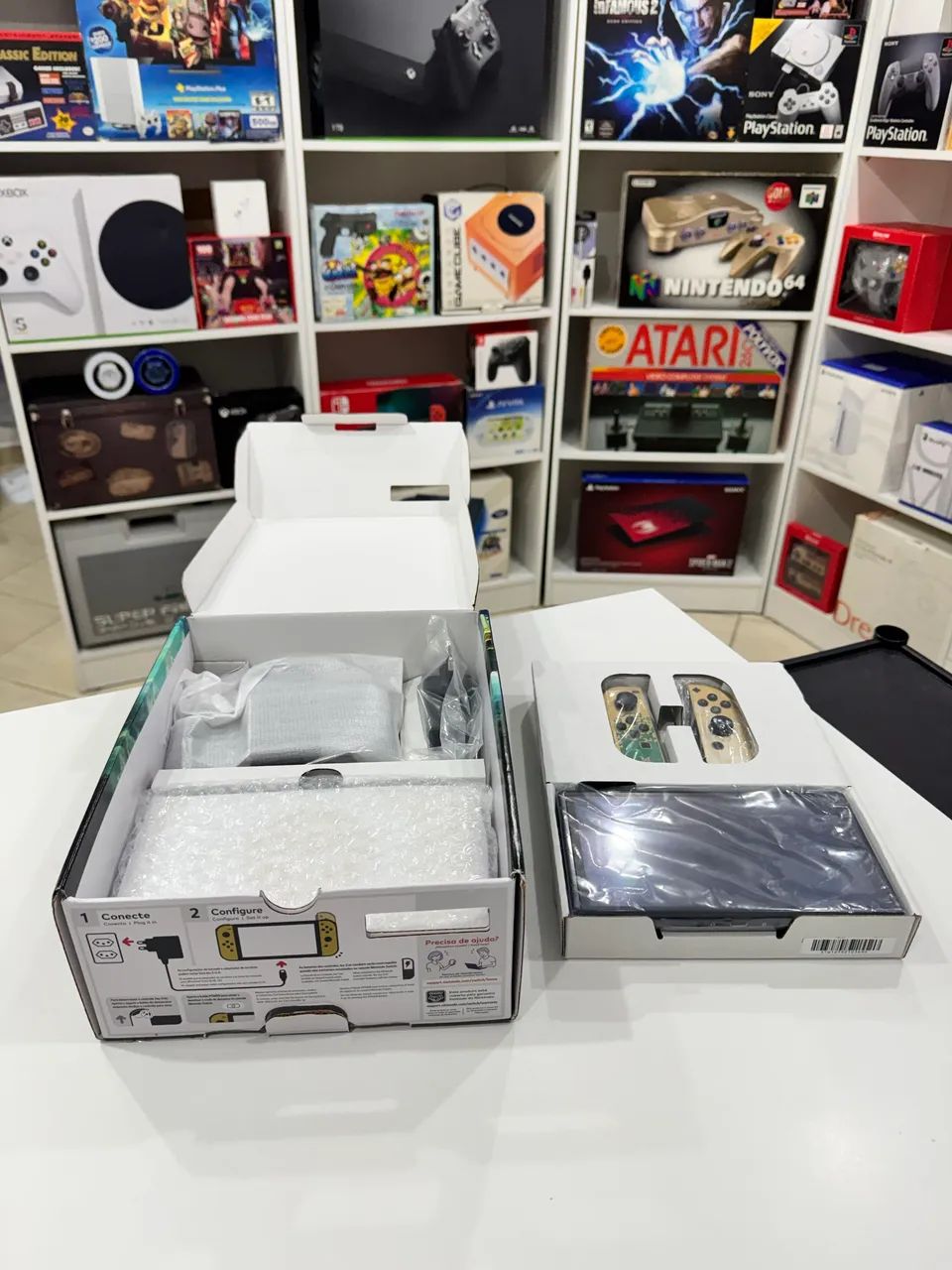 Vendo Nintendo Switch Oled Zelda Desblo 128Gb Cheio de jogo