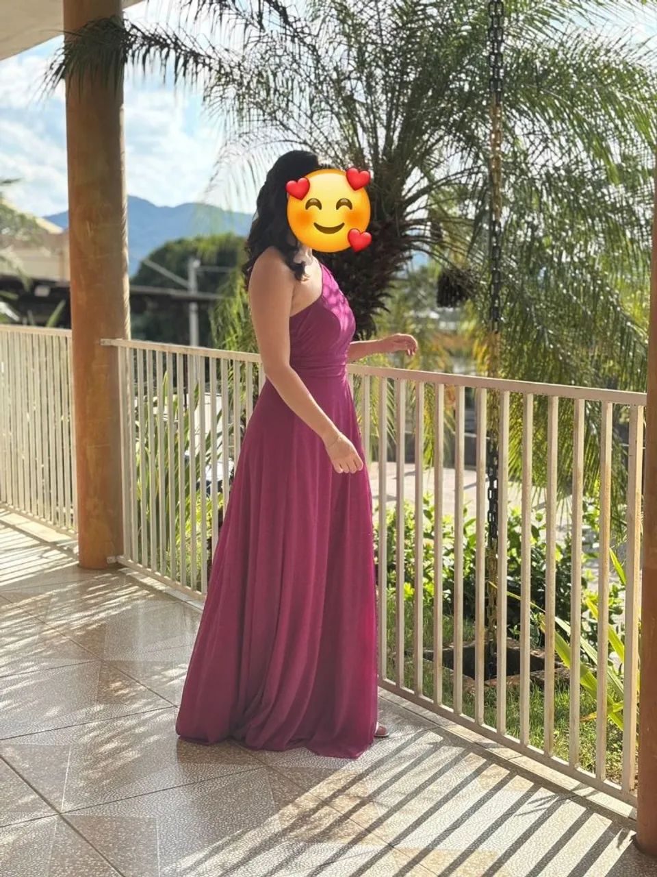 3 peças Vestidos de madrinha cor Fúcsia e terno marsala infantil  - Foto 3