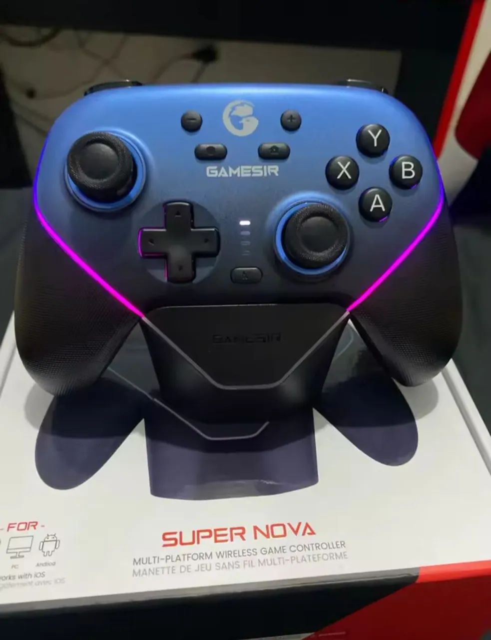 Controle Gamesir Super Nova com Dock, Hall Effect, 1000Hz Polling Hate, RGB - Foto 3