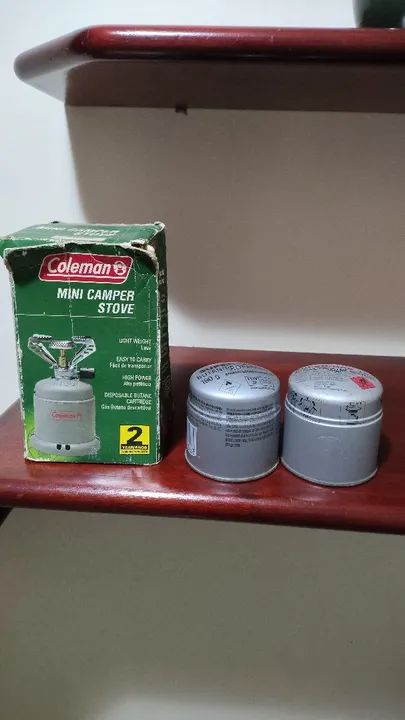 Fogareiro Colleman + 4 Garrafas de gas