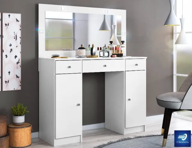 Oferta Penteadeira Camarim com Led e 3 Gavetas