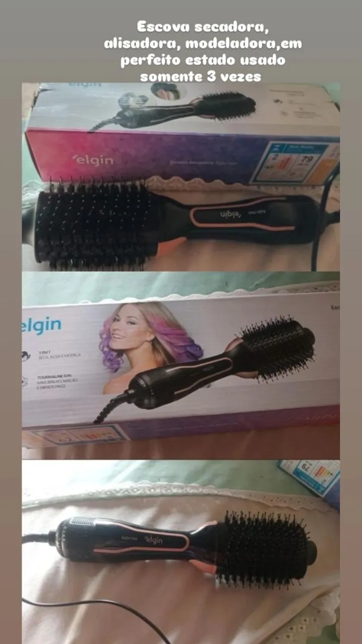 Escova Secadora, Alisadora e Modeladora Elgin