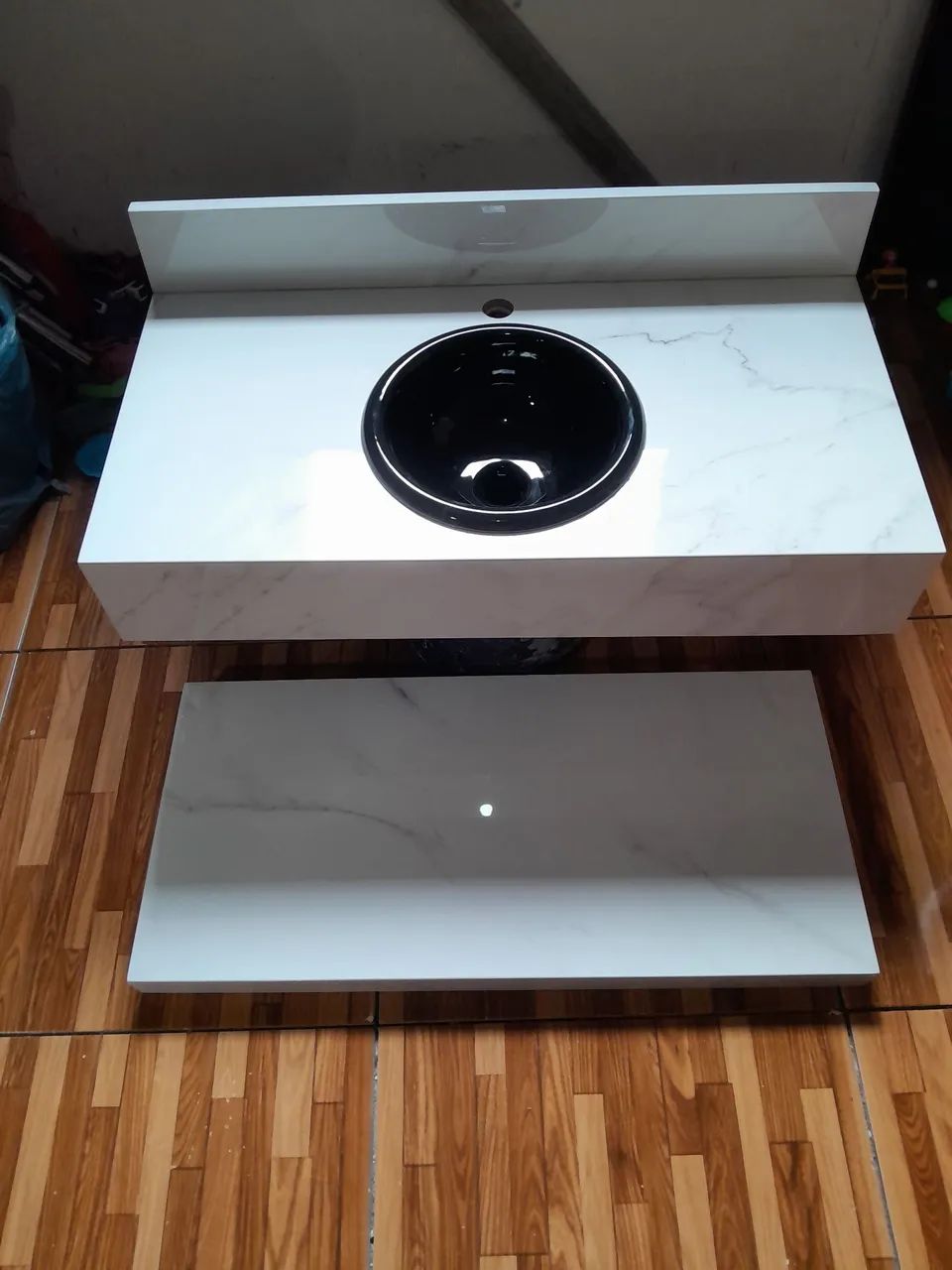 Bancada em porcelanato para banheiro - Foto 5