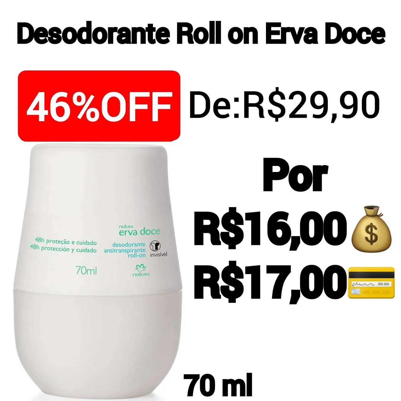 Desodorante Roll-on Erva Doce-Natura