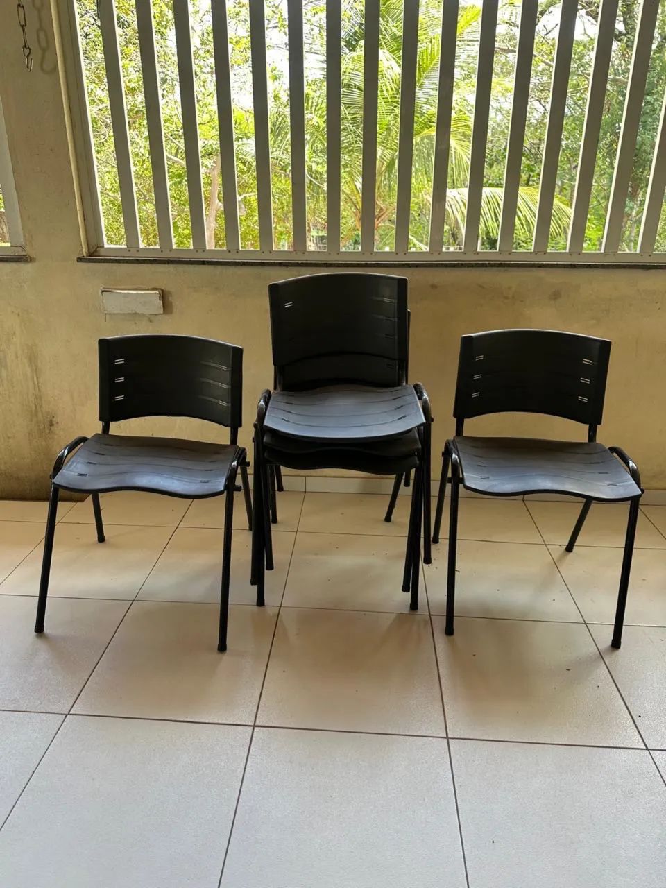 Conjunto 5 Cadeiras ferro