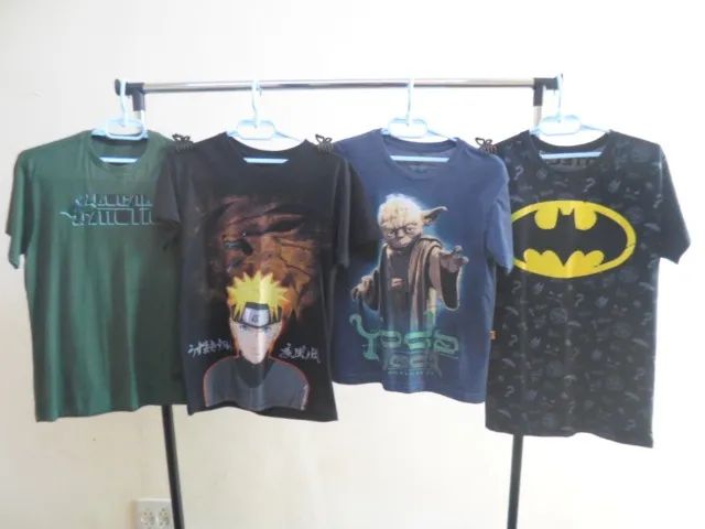 lote c/4 camisetas de menino nº 12