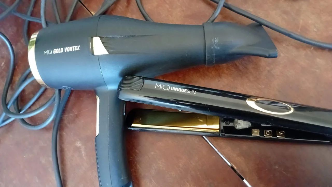 Secador de Cabelo e Chapinha MQ - Gold Vortex e Unique Slim