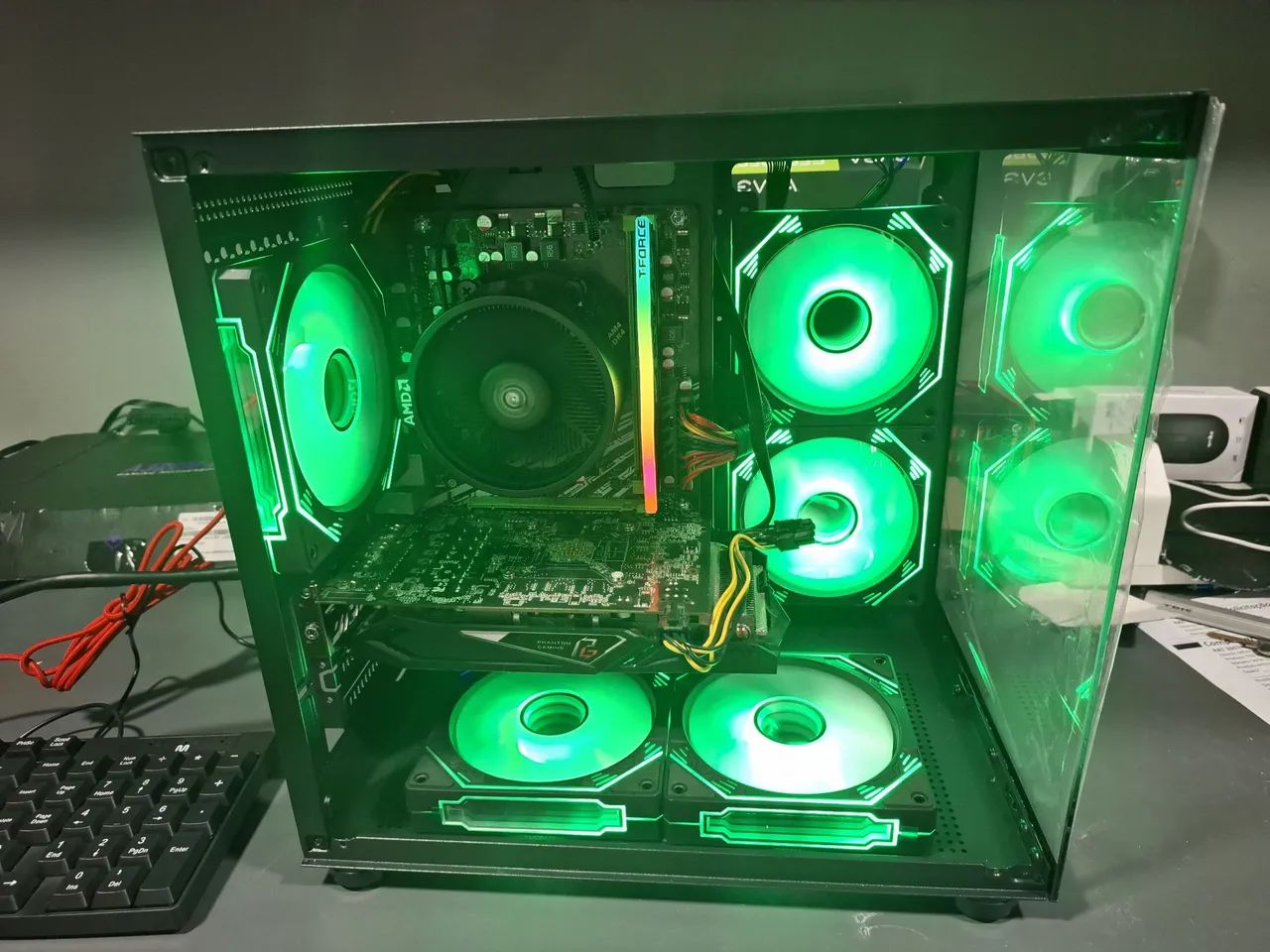 PC Gamer ryzen 5 6 núcleos/ 12 threads com rx 580 de 8 gb - Foto 3