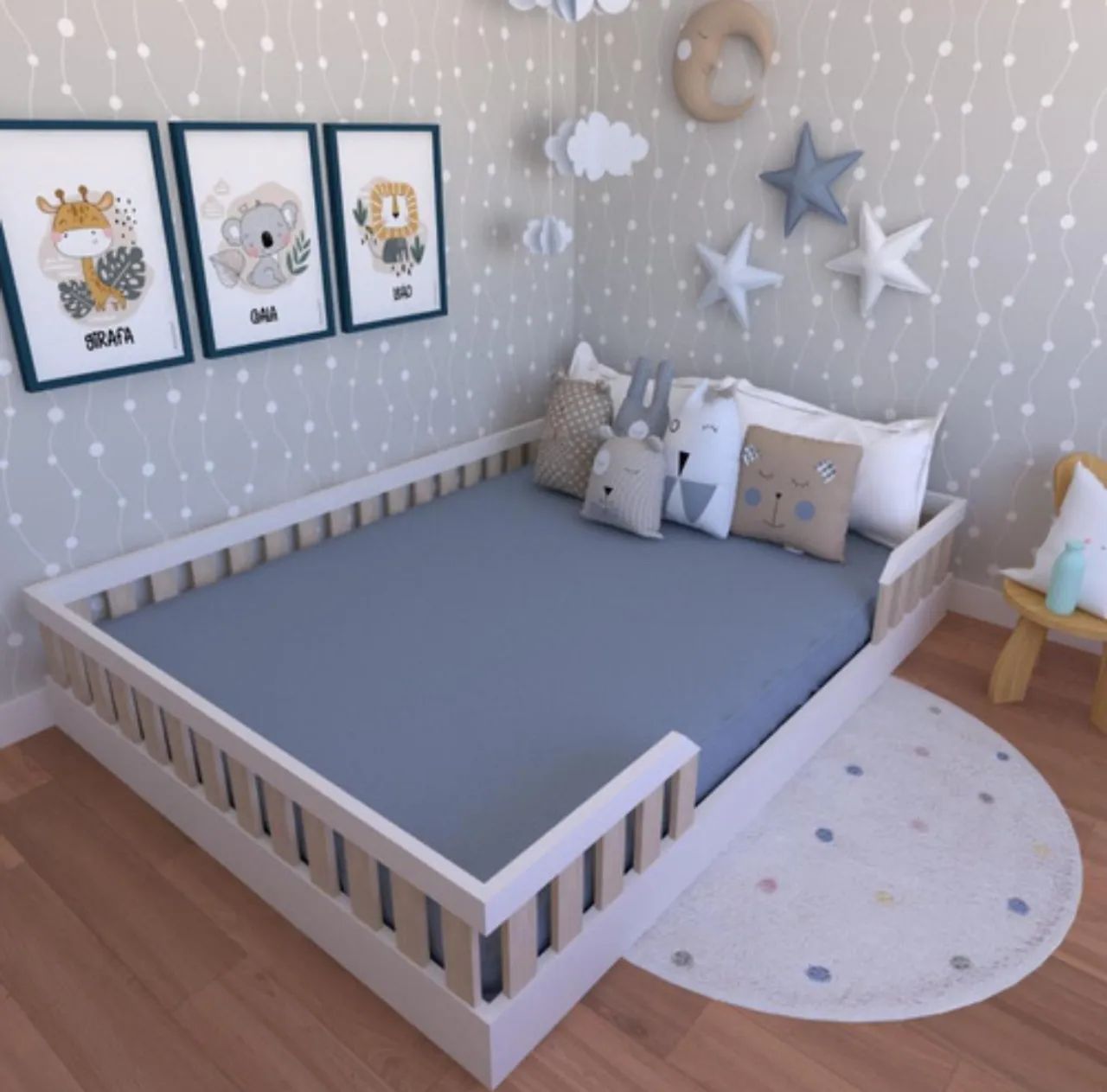 Cama Montessoriana Casal Branco/Neve - Foto 2