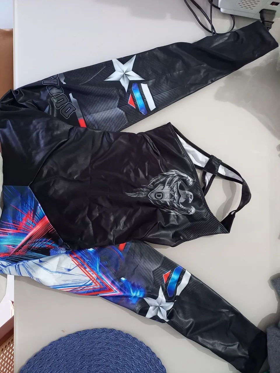 Roupas de Academia Macacão Preto M