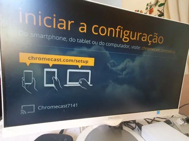 Google chromecast Original com cabo USB - Foto 3