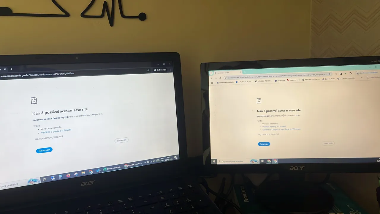 Monitor Acer com problema de conexão