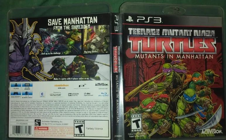 TMNT - Turtles in Manhattan (PS3) Raro - Oportunidade!