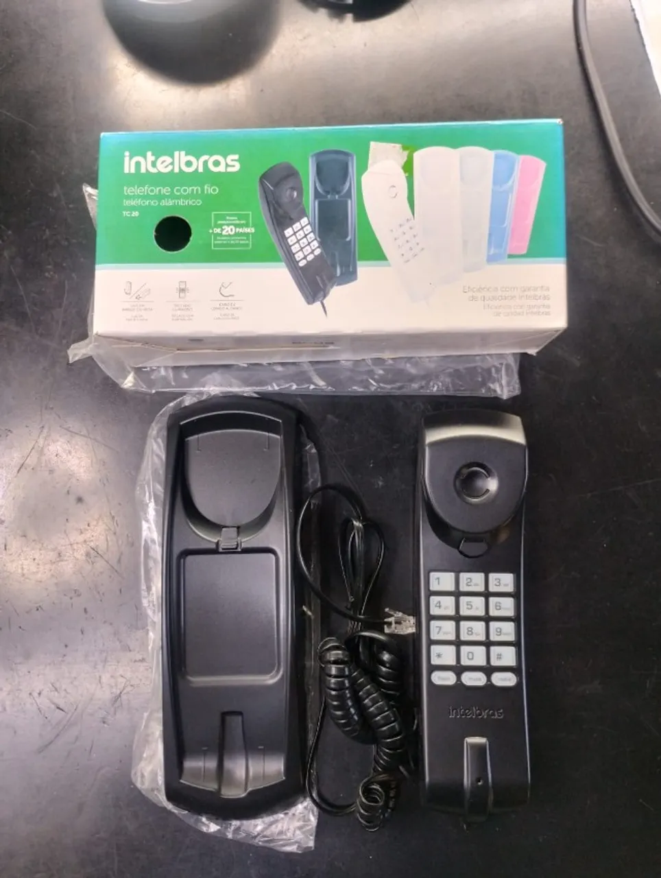 Telefone Gôndola Com Fio Tc 20 Preto Intelbras