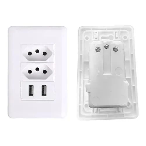 Tomada de embutir usb duo 