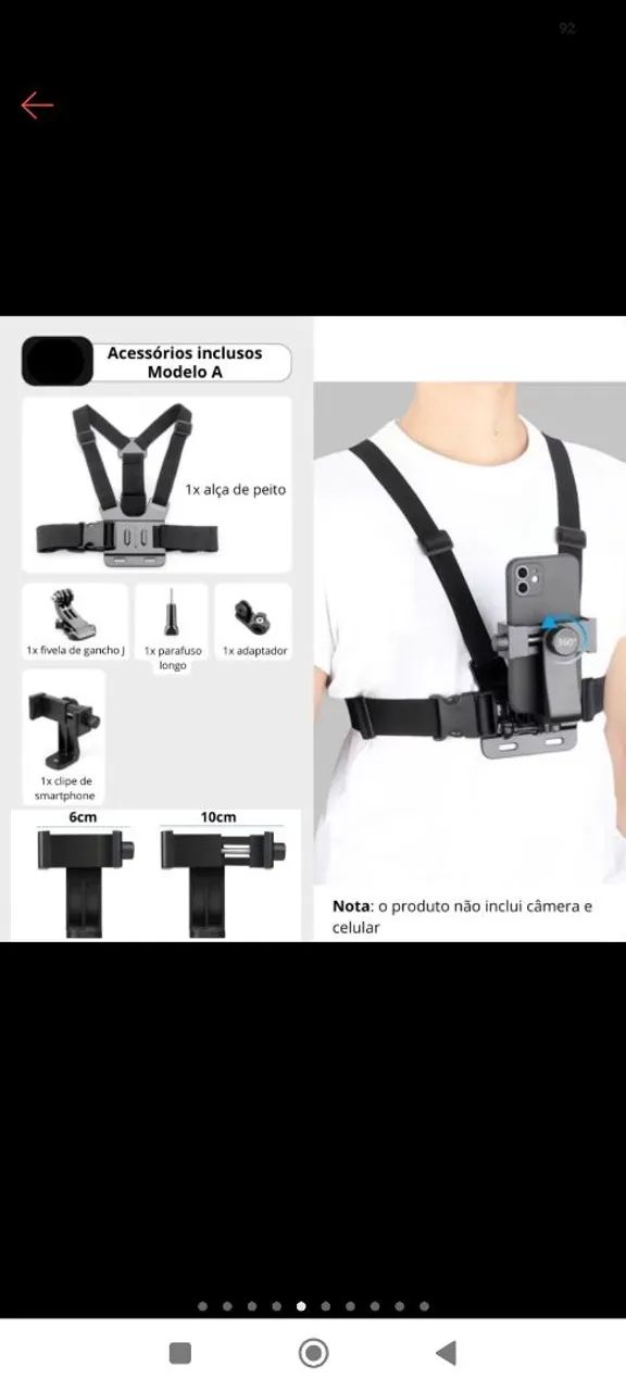 Suporte para celular corporal 