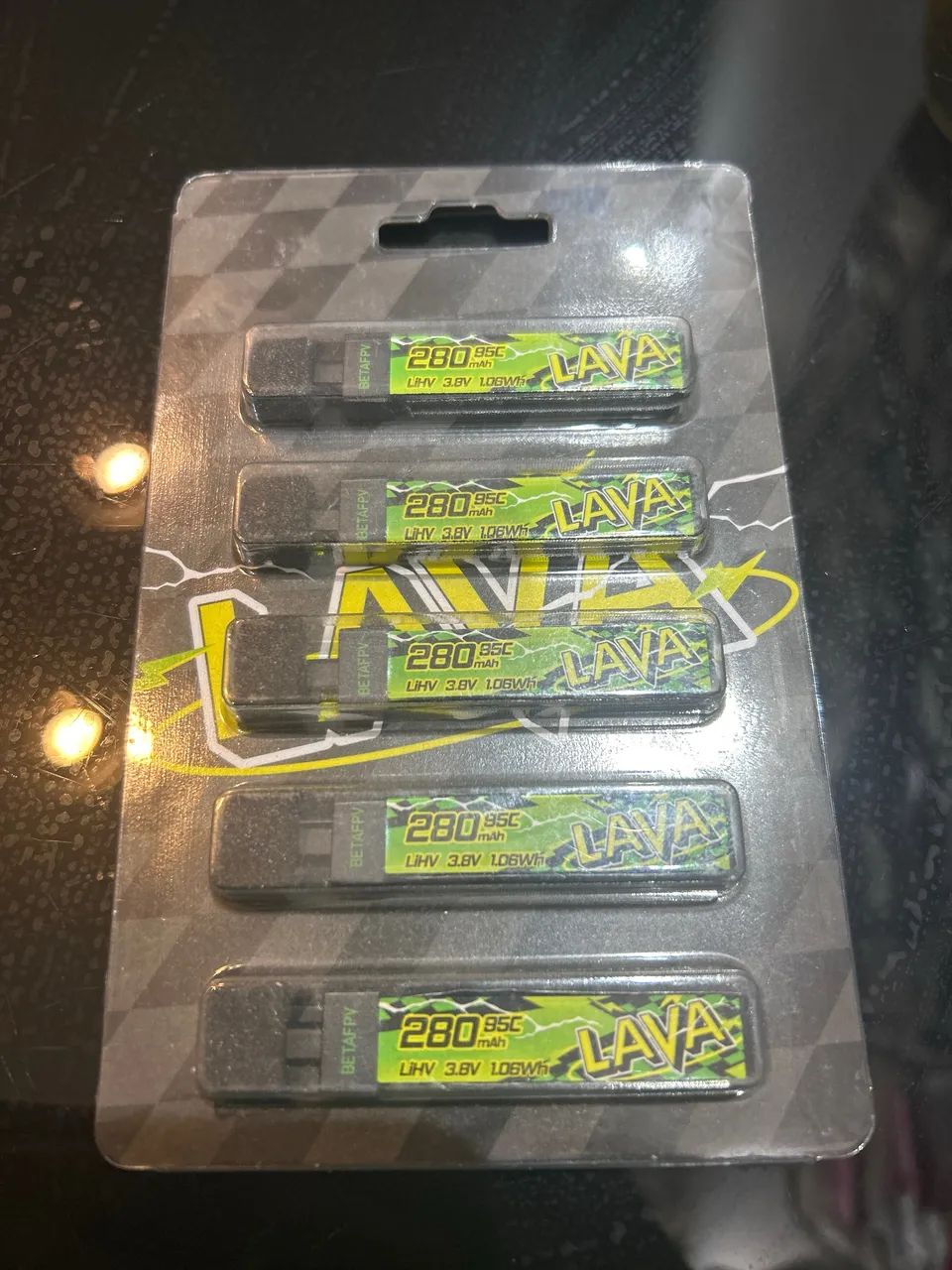 Bateria Lipo BETAFPV LAVA 1S 280mAh BT2.0 (Pack c/ 5 unid.) - Lacrada - Foto 2
