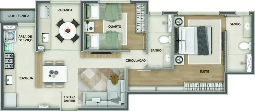 PLANTA 58m²