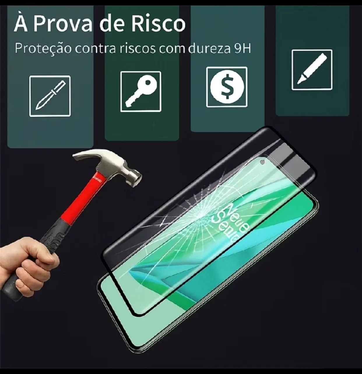 Película 3D Slim De Vidro Temperado para Iphone 17 PRO blindada - Foto 4