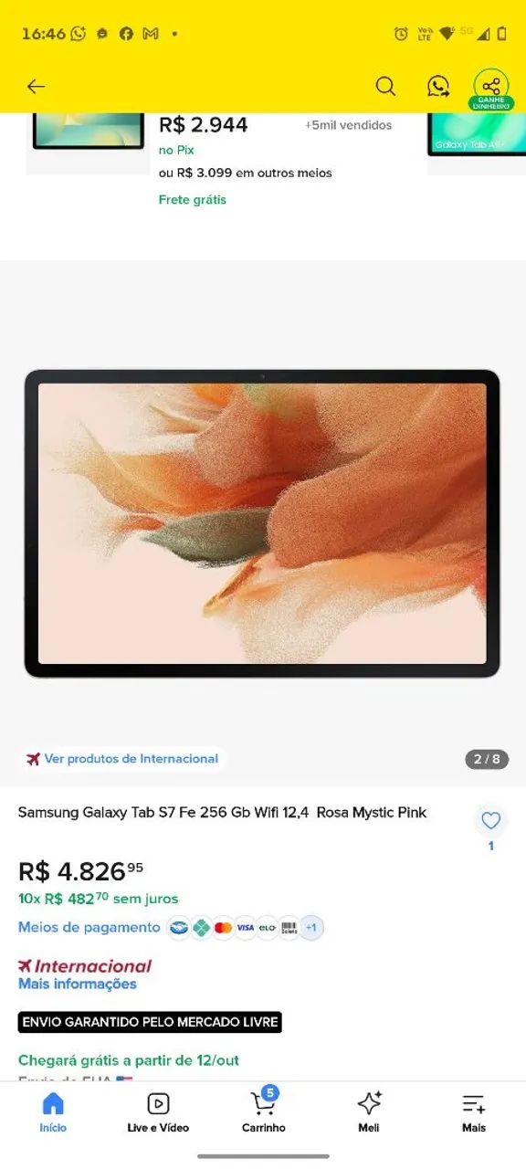Tablet Galaxy 7 FE  - Foto 3