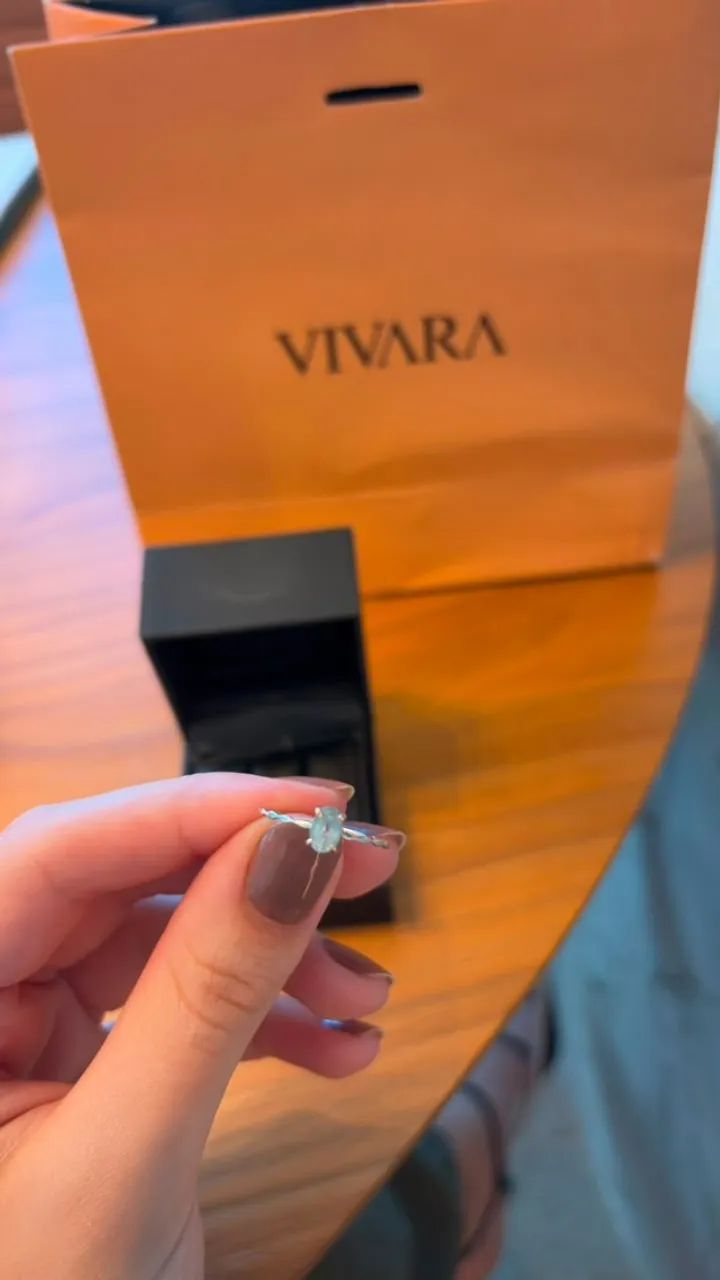 Anel Vivara em Ouro Branco 18k com Topázio Sky Blue - Foto 3