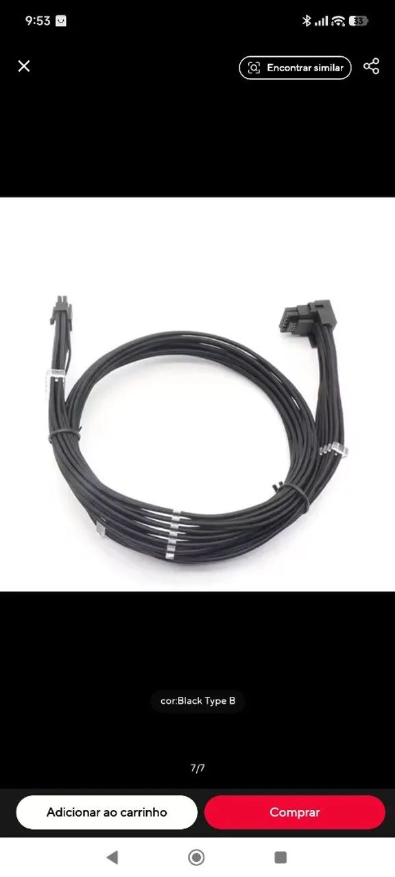 Cabo nvidia 12vhp 600mm