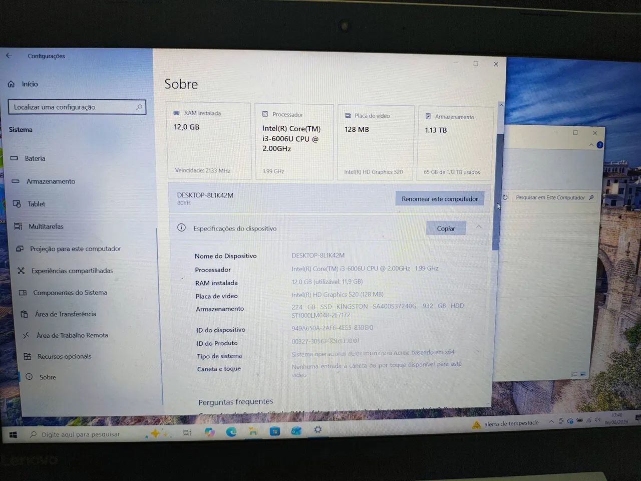 Notebook Lenovo Ideapad 320-15ikb - Foto 2