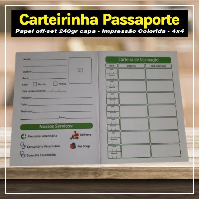 Carteirinha de Vacinação Passaporte Pet - Foto 2