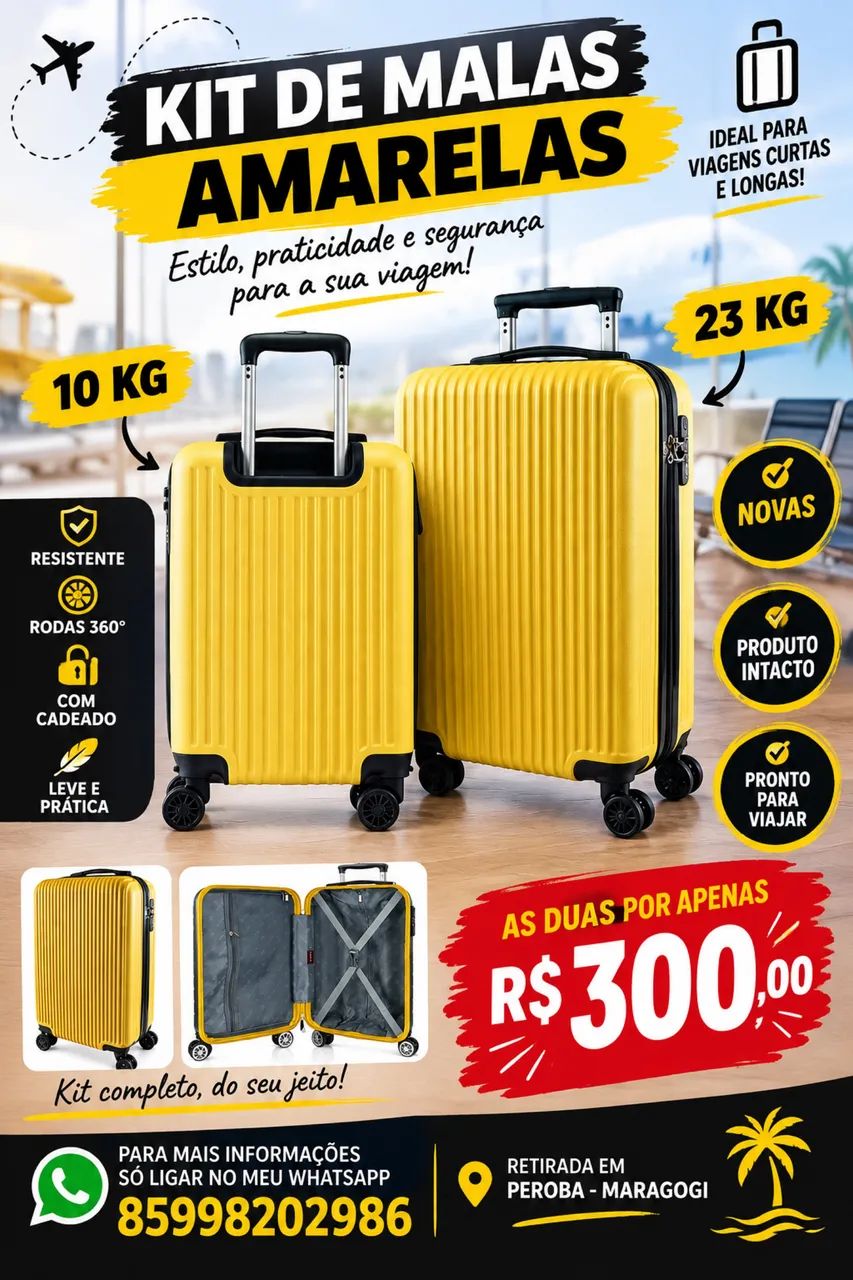 Kit de Malas para Viagem 
