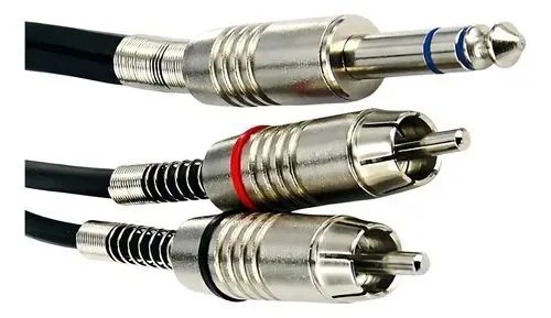 Cabo Y P10 Estéreo Para 2 Rca Santo Ângelo 1 MT - Foto 5