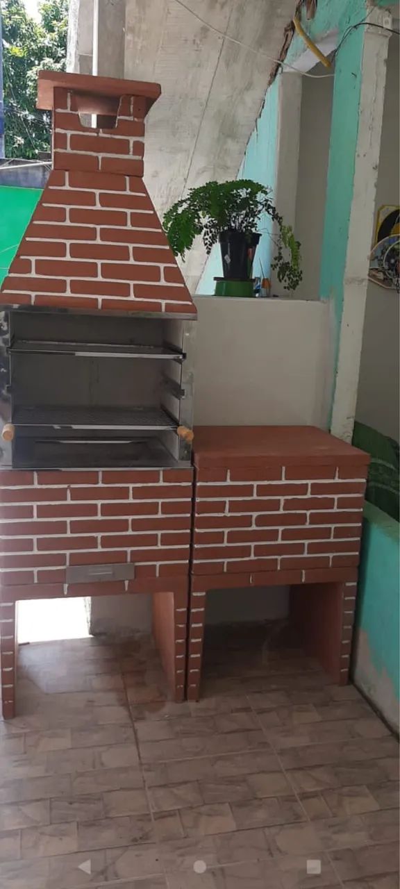 Churrasqueira pré moldada tijolinho com bancada !  - Foto 3