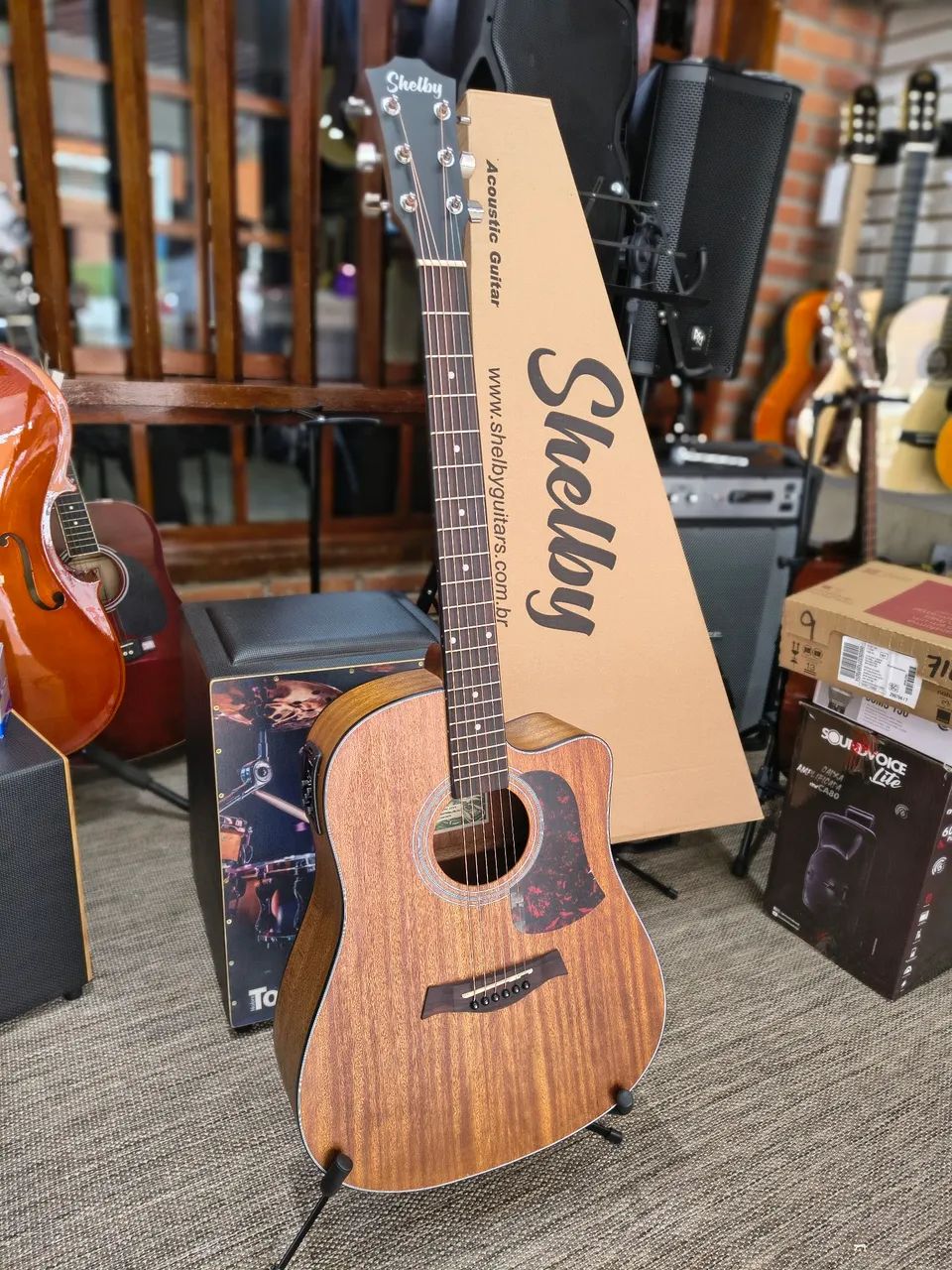  Violão Folk Dreadnought Eletroacústico Shelby / Eagle