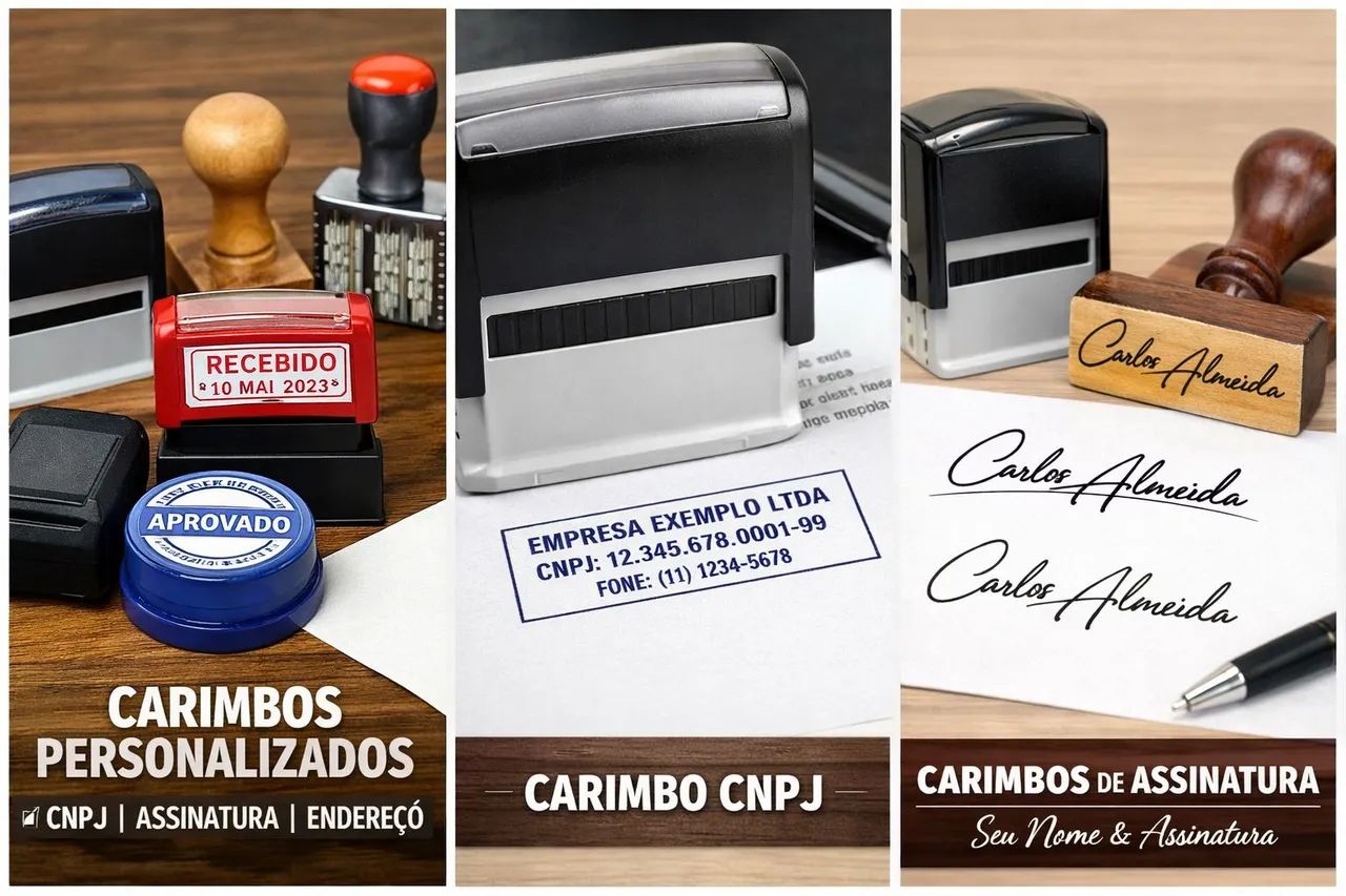 CARIMBOS PERSONALIZADOS - PRATICIDADE E PROFISSIONALISMO!