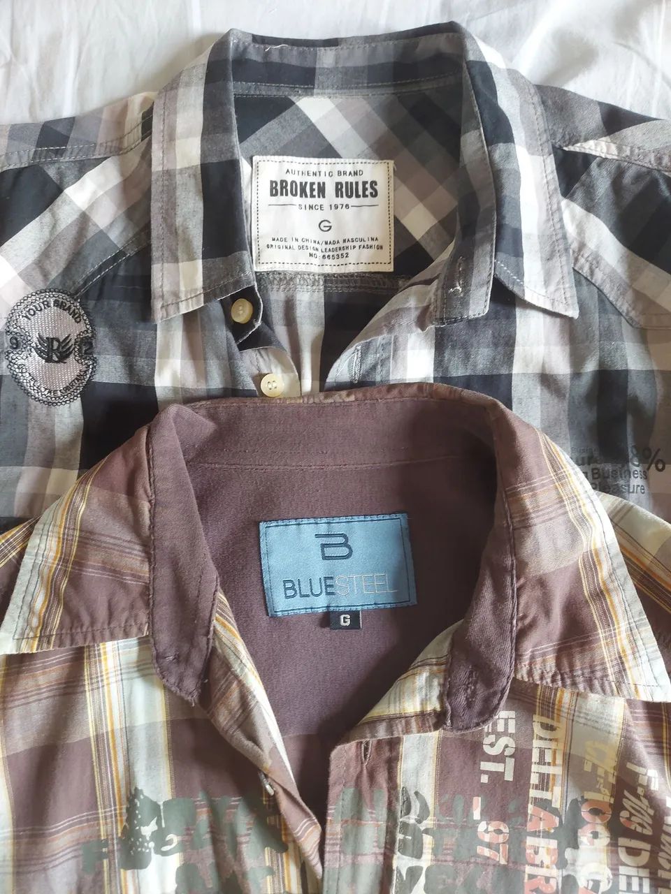 kit com 2 camisas tamanho G - Foto 3