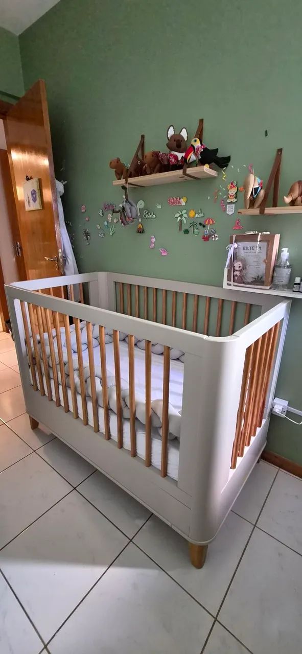 BERÇO MINI CAMA BOOM 2 EM 1 + COLCHÃO E PROTETOR - Foto 5