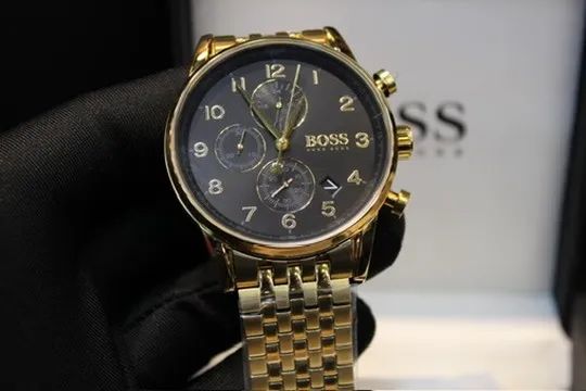 Relógio Masculino BOSS Navigator 1513531 44 mm Pulseira de Aço