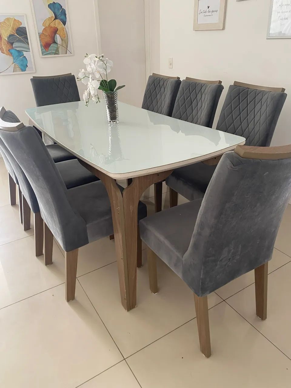 Conjunto de Mesa 8 lugares