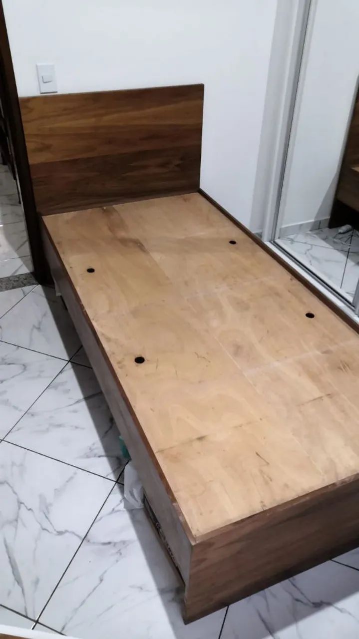 Cama solteiro madeira