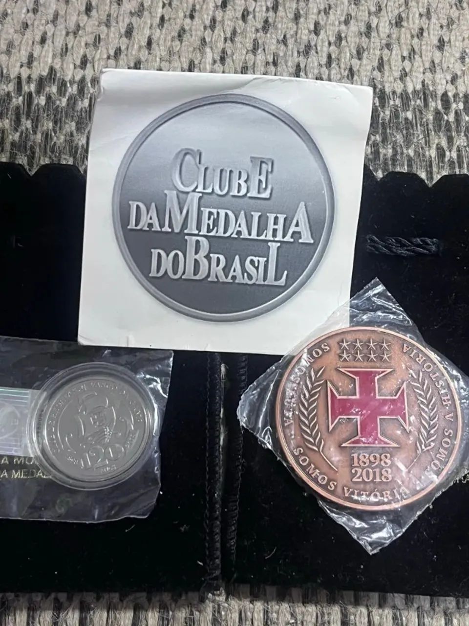 par medalhas VASCO 120 anos