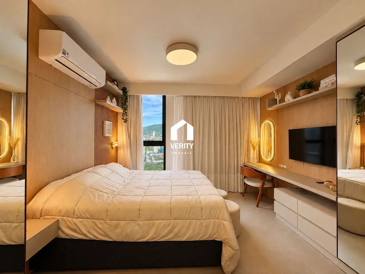 Studio Mobiliado e Decorado de 36m² com Vaga no Viva Trindade