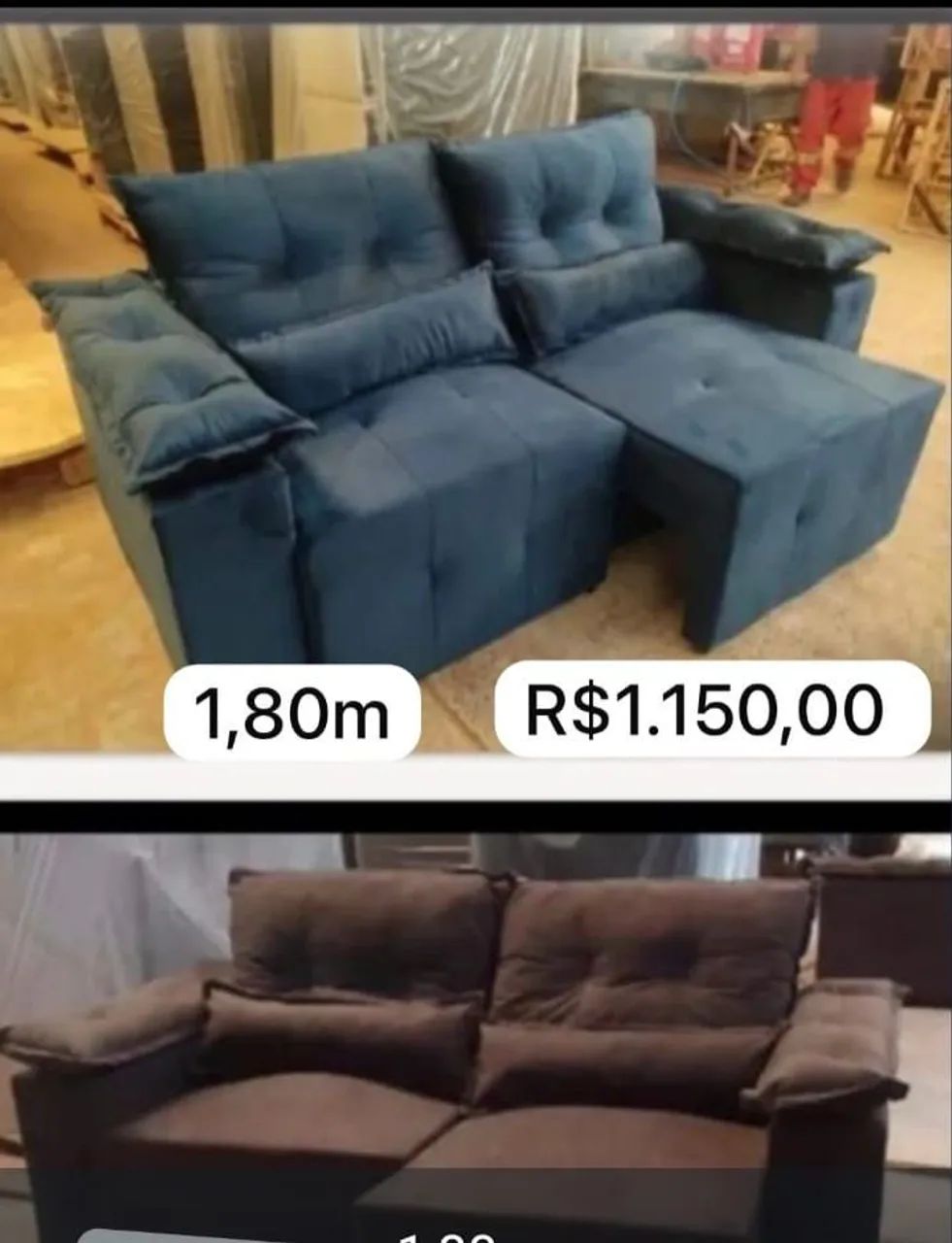 Promoção  até o final do mês,de maio,sofá retratil e reclinável 1,80m cont 98- * 