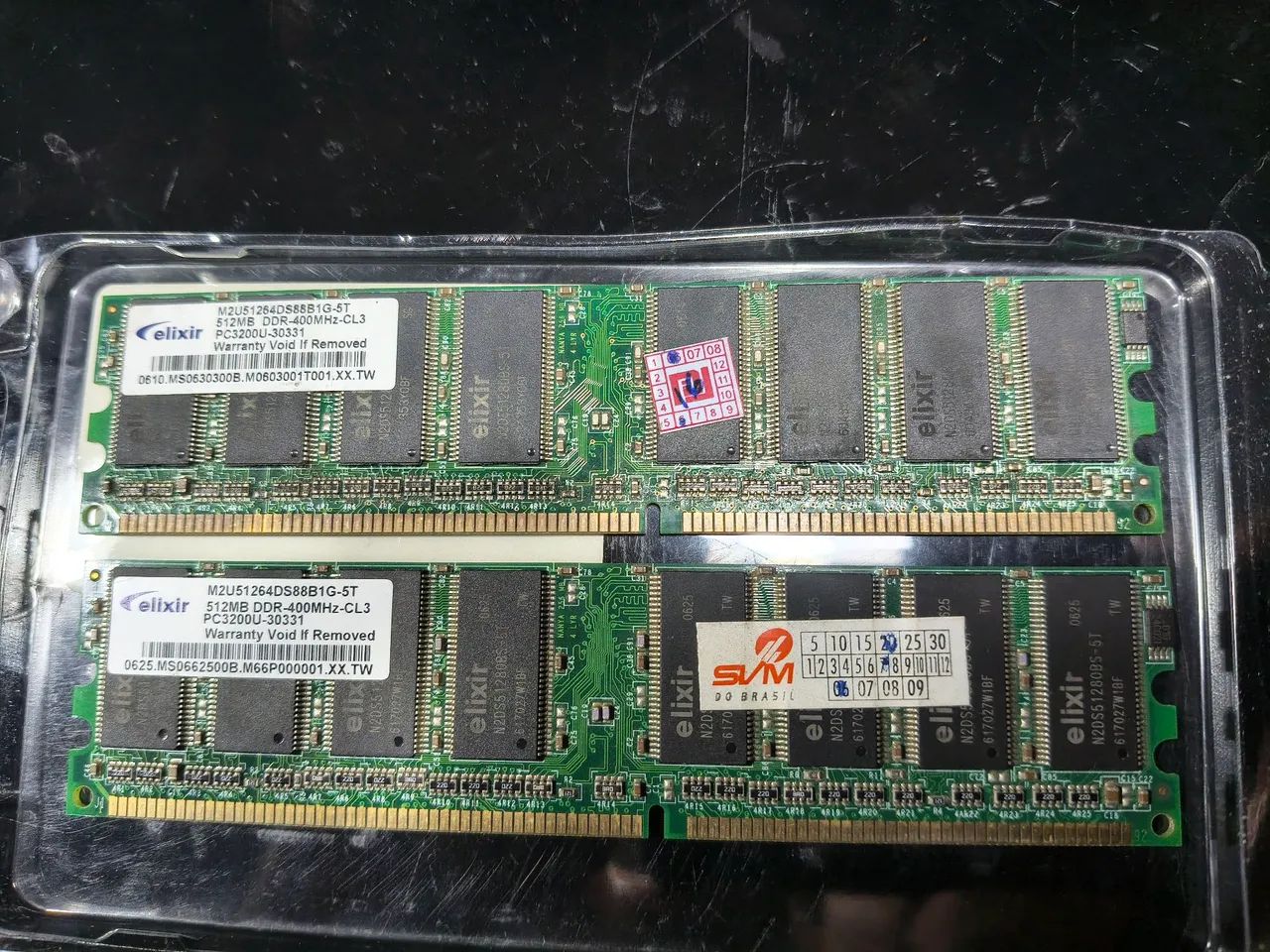 Memória Ram 2x512mb Ddr 400 
