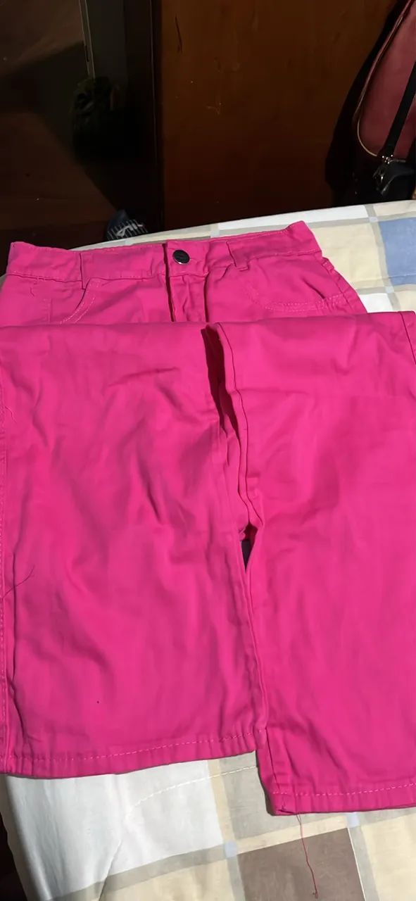 Calça Rosa- Wid Leg