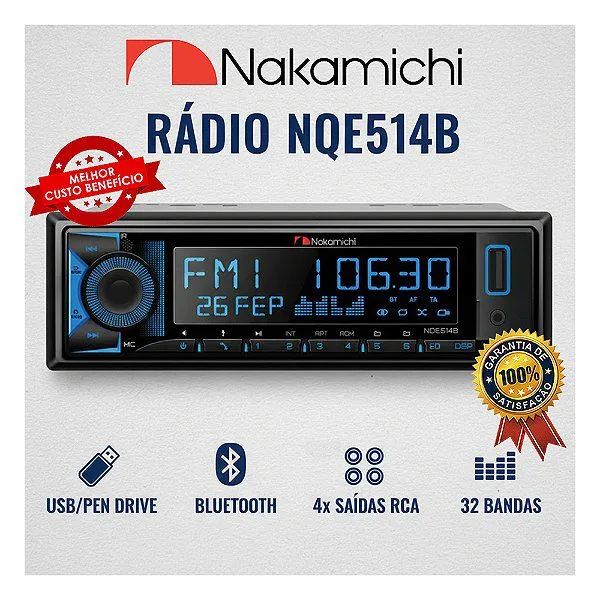 Rádio Nakamichi NQE514B com bluetooth  - Foto 2
