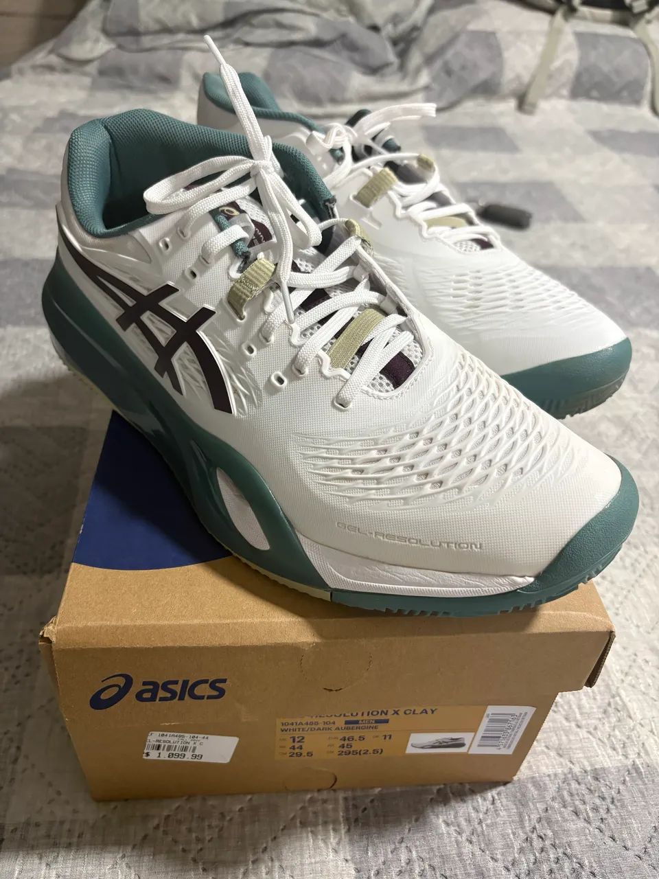 Ténis ASICS GEL-Resolution X Clay - Tamanho 44 BR - Novo na Caixa